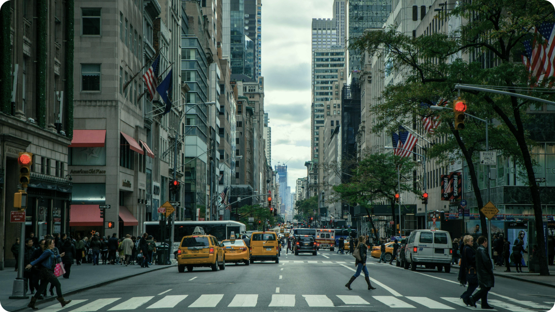 US city sidewalk