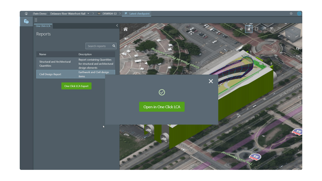 Bentley Systems & One Click LCA integration